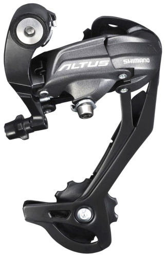 Задний переключатель Shimano Altus RD-M370 9 скоростей (серебристый длинная лапка)