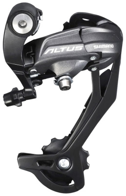 Задний переключатель Shimano Altus RD-M370 9 скоростей (серебристый длинная лапка)