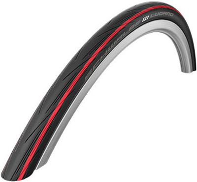 Велопокрышка Schwalbe Lugano II K-Guard 28&quot; (черный / красный стандартная боковина 700x25C (25-622) стальной)