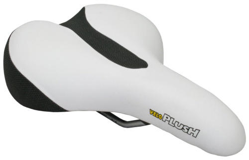 Седло Velo Comfort EndZone VL-6221 Plush с гелем повышенный комфорт (белый / черный)