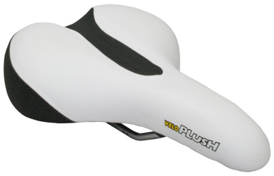 Седло Velo Comfort EndZone VL-6221 Plush с гелем повышенный комфорт (белый / черный)