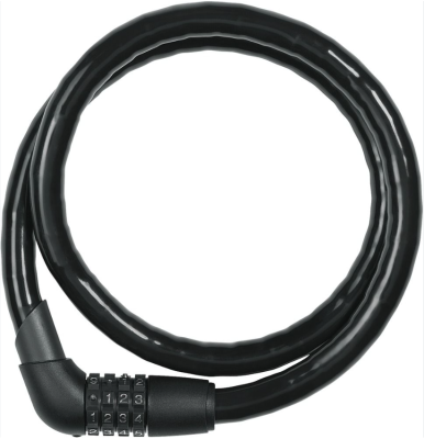 Велозамок Abus Tresor Steel-O-Flex 1360, кодовый, 4 разряда, трос 20 x 1100 мм (черный)