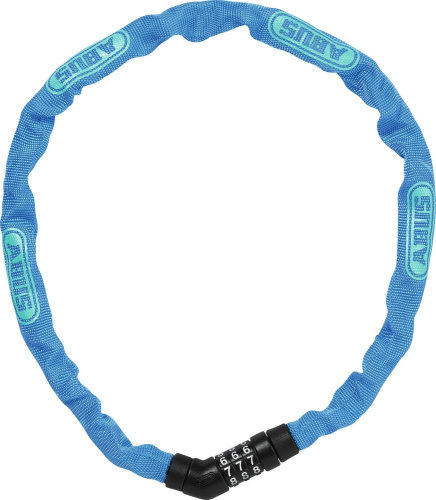 Велозамок-цепь Abus Steel-O-Chain 4804C, кодовый 3 разряда, цепь 4 х 750 мм (голубой)