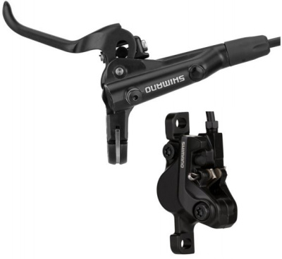 Комплект дискового тормоза Shimano BR-MT501 (черный 1000 мм левый - передний полимерные колодки)