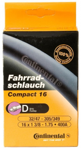 Камера Continental 16&quot; (16x1 3/8-1.75&quot; (32/47-305) ниппель 35 мм (авто) 16&quot;)