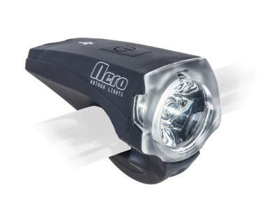 Фара для велосипеда передняя Author Nero 1W Collimator USB (белый черный 300 люмен)