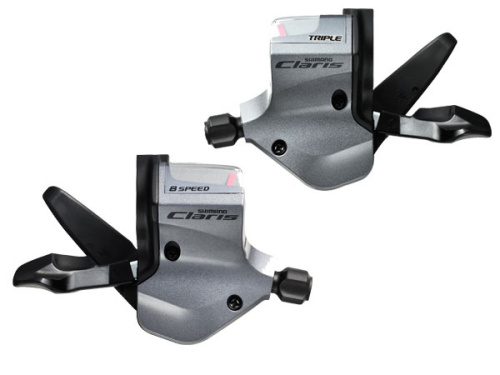 Шоссейные манетки Shimano Claris SL-2403 24 скорости (серый комплект (левый+правый))