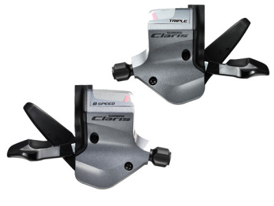 Шоссейные манетки Shimano Claris SL-2403 24 скорости (серый комплект (левый+правый))