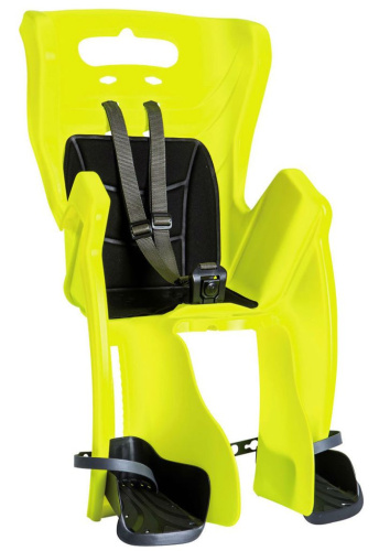 Детское велокресло LITTLE DUCK BELLELLI Hi Viz (зеленый неон крепление на багажник)