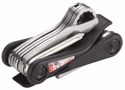 Набор инструментов складной Bike Hand YC-280 с накидными ключами (черный)