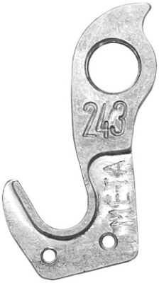 Держатель заднего переключателя &quot;петух&quot; Meta №243 фрезерованный (серебристый)