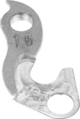 Держатель заднего переключателя &quot;петух&quot; Meta №16 фрезерованный (серебристый)