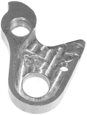 Держатель заднего переключателя &quot;петух&quot; Meta №66 фрезерованный (серебристый)