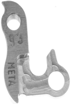 Держатель заднего переключателя &quot;петух&quot; Meta №93 фрезерованный (серебристый)