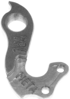 Держатель заднего переключателя &quot;петух&quot; Meta №164 фрезерованный (серебристый)