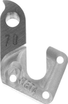 Держатель заднего переключателя "петух" Meta №70 фрезерованный (серебристый)