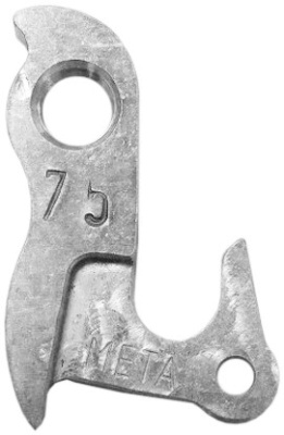 Держатель заднего переключателя &quot;петух&quot; Meta №75 фрезерованный (серебристый)