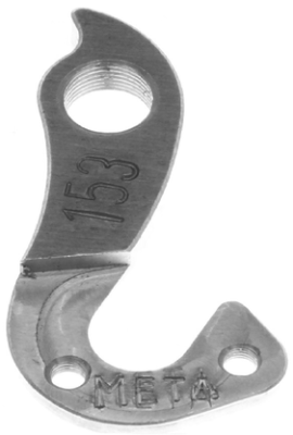 Держатель заднего переключателя &quot;петух&quot; Meta №153 фрезерованный (серебристый)