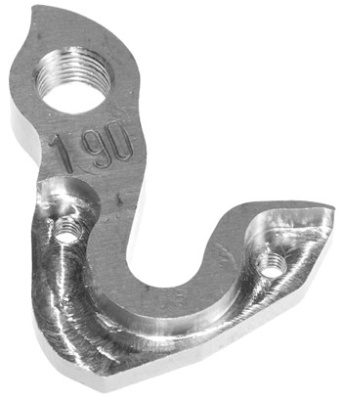 Держатель заднего переключателя &quot;петух&quot; Meta №190 фрезерованный (серебристый)