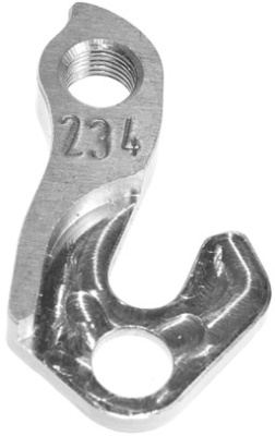 Держатель заднего переключателя &quot;петух&quot; Meta №234 фрезерованный (серебристый)