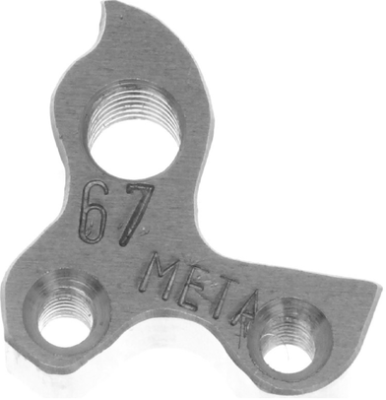 Держатель заднего переключателя &quot;петух&quot; Meta №67 фрезерованный (серебристый)