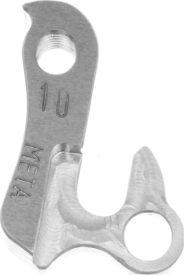 Держатель заднего переключателя &quot;петух&quot; Meta №10 фрезерованный (серебристый)