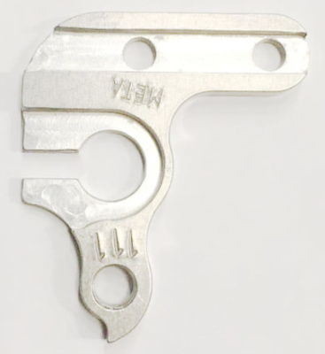 Держатель заднего переключателя &quot;петух&quot; Meta №111 фрезерованный (серебристый)