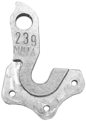 Держатель заднего переключателя &quot;петух&quot; Meta №239 фрезерованный (серебристый)
