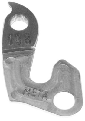 Держатель заднего переключателя &quot;петух&quot; Meta №198 фрезерованный (серебристый)