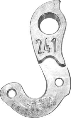 Держатель заднего переключателя &quot;петух&quot; Meta №241 фрезерованный (серебристый)