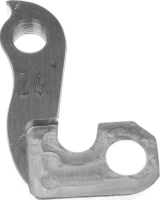 Держатель заднего переключателя &quot;петух&quot; Meta №24 фрезерованный (серебристый)