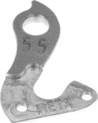 Держатель заднего переключателя &quot;петух&quot; Meta №55 фрезерованный (серебристый)