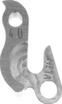 Держатель заднего переключателя &quot;петух&quot; Meta №40 фрезерованный (серебристый)