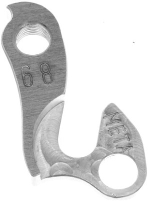 Держатель заднего переключателя &quot;петух&quot; Meta №68 фрезерованный (серебристый)