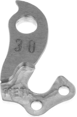 Держатель заднего переключателя &quot;петух&quot; Meta №30 фрезерованный (серебристый)