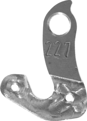 Держатель заднего переключателя &quot;петух&quot; Meta №227 фрезерованный (серебристый)