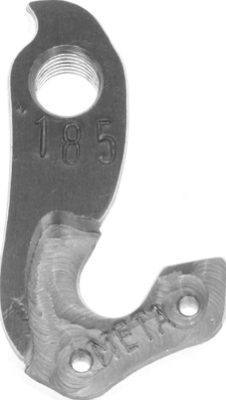 Держатель заднего переключателя &quot;петух&quot; Meta №185 фрезерованный (серебристый)