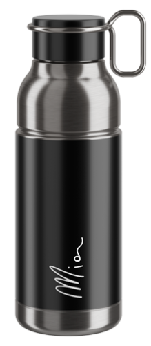 Велосипедная фляга Elite MIA нержавеющая сталь (черный / серебристый 600 мл)