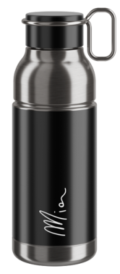 Велосипедная фляга Elite MIA нержавеющая сталь (черный / серебристый 600 мл)
