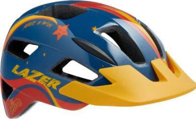 Шлем детский/подростковый Lazer Lil Gekko (синий / желтый 46 - 50 см)