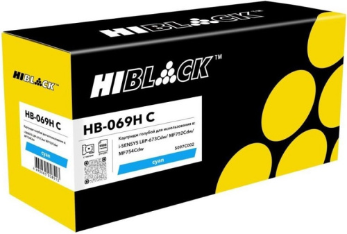 Картридж Hi-Black HB-069H-C Canon i-Sensys LBP-673Cdw/MF752Cdw/MF754Cdw, C, 5,5K