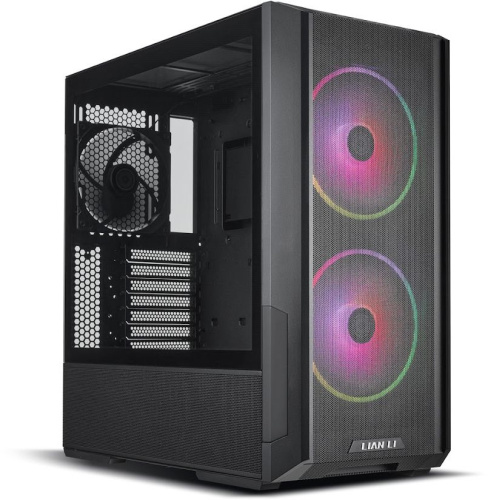 Корпус ATX Lian Li Lancool 216RX черный, без БП, боковая панель из закленного стекла, 2xUSB 3.0, audio, 2*120mm, 140mm fan