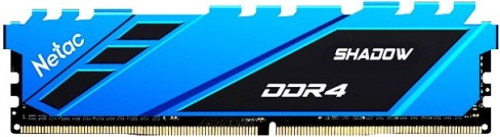 Модуль памяти DDR4 8GB Netac NTSDD4P26SP-08B Shadow Blue PC4-21300 2666MHz C19 радиатор 1.2V
