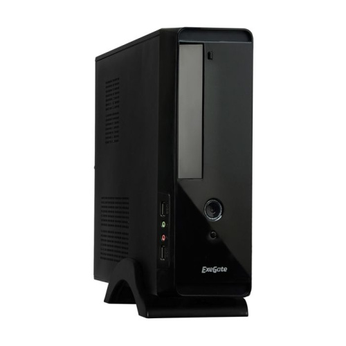 Корпус mATX Exegate MI-209-400W-8 Desktop, miniITX, БП M400 с вент. 8см, 2*USB, аудио, черный