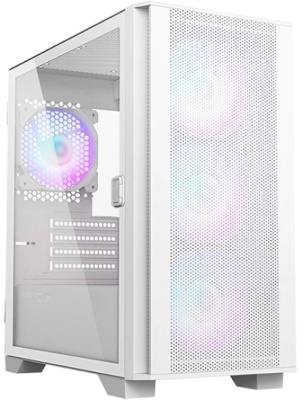 Корпус mATX Montech AIR 100 ARGB White AIR100AW без БП, боковая панель из закалённого стекла, USB 2.0, 2*USB 3.2