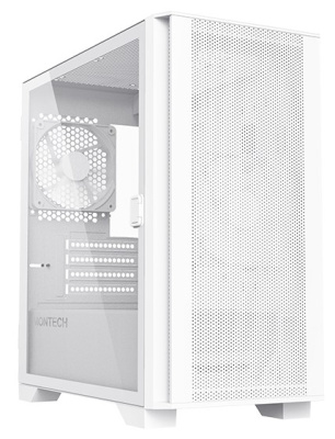 Корпус mATX Montech AIR 100 LITE WHITE без БП, боковая панель из закленного стекла, USB 2.0, 2*USB 3.0, audio