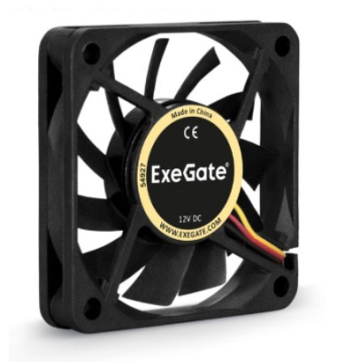 Вентилятор для корпуса Exegate EX06025B3P EX297036RUS 60x60x25 mm, 3500rpm, 18.3CFM, 25dBa, 3-pin