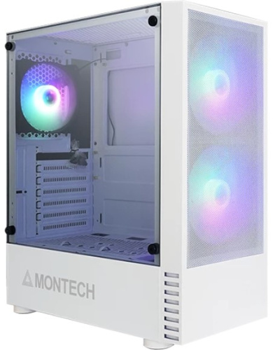 Корпус ATX Montech X2MESHW без БП, боковая панель из закалённого стекла, 2*USB 2.0, USB 3.2