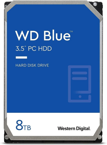 Жесткий диск 8TB SATA 6Gb/s Western Digital WD80EAAZ WD Desktop Blue 3.5" 5640rpm 256MB