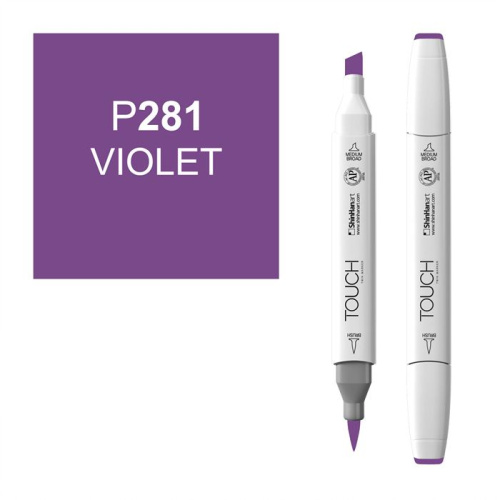 Маркер спиртовой BRUSH Touch Twin цв. P281 фиолетовый